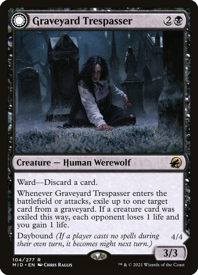 Graveyard Trespasser // Graveyard Glutton (MID) (104) — cara 1 de 2