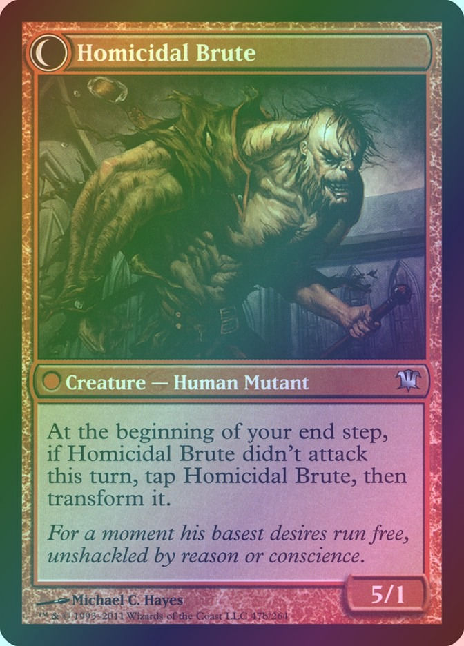 Civilized Scholar // Homicidal Brute (ISD) (47) / Foil — cara 2 de 2