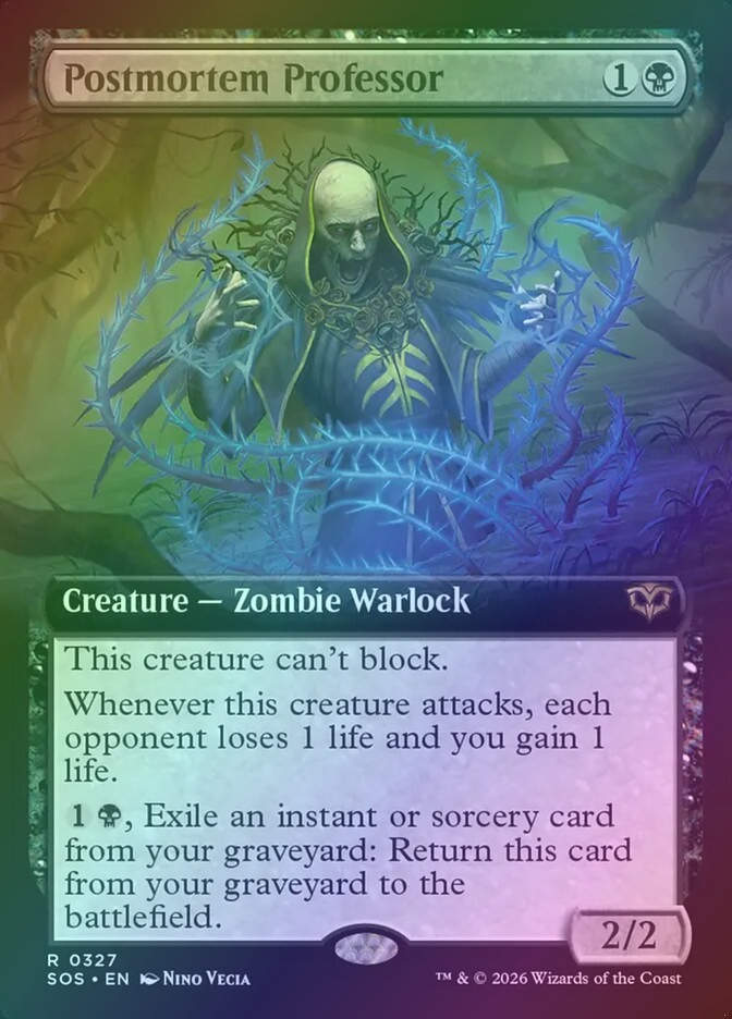 Postmortem Professor (SOS) (327) / Extended Art / Foil