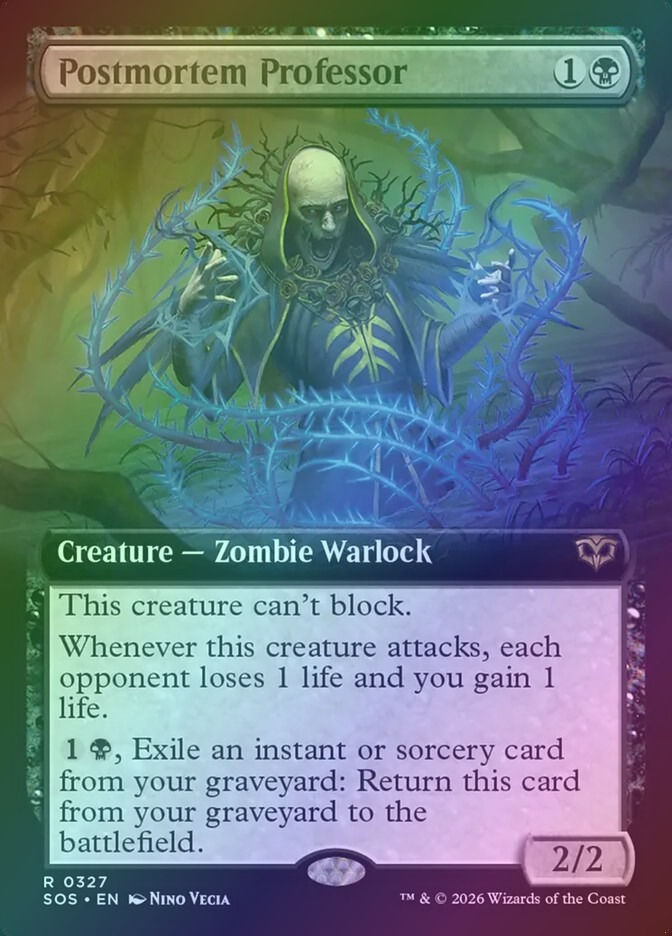 Postmortem Professor (SOS) (327) / Extended Art / Foil