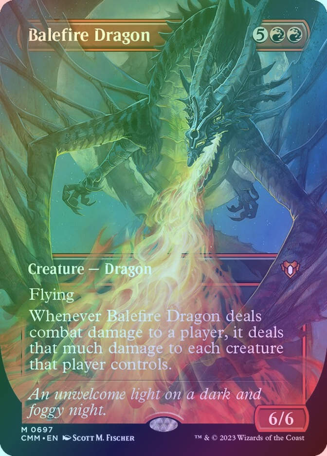 Balefire Dragon (CMM) (697) / Borderless / Foil