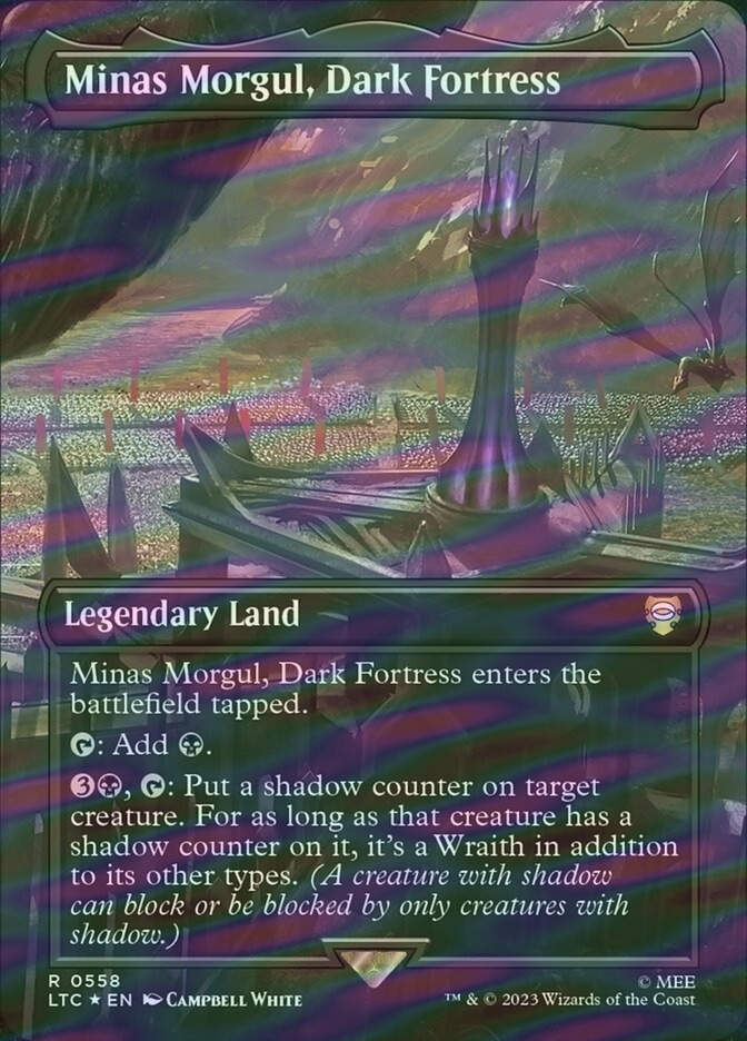 Minas Morgul, Dark Fortress (LTC) (558) / Borderless / Surge Foil