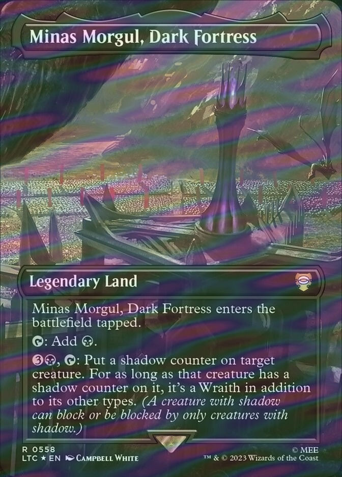 Minas Morgul, Dark Fortress (LTC) (558) / Borderless / Surge Foil