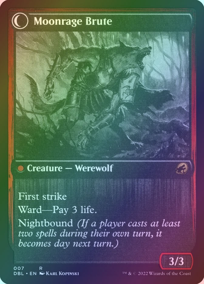 Brutal Cathar // Moonrage Brute (DBL) (7) / Foil — cara 2 de 2