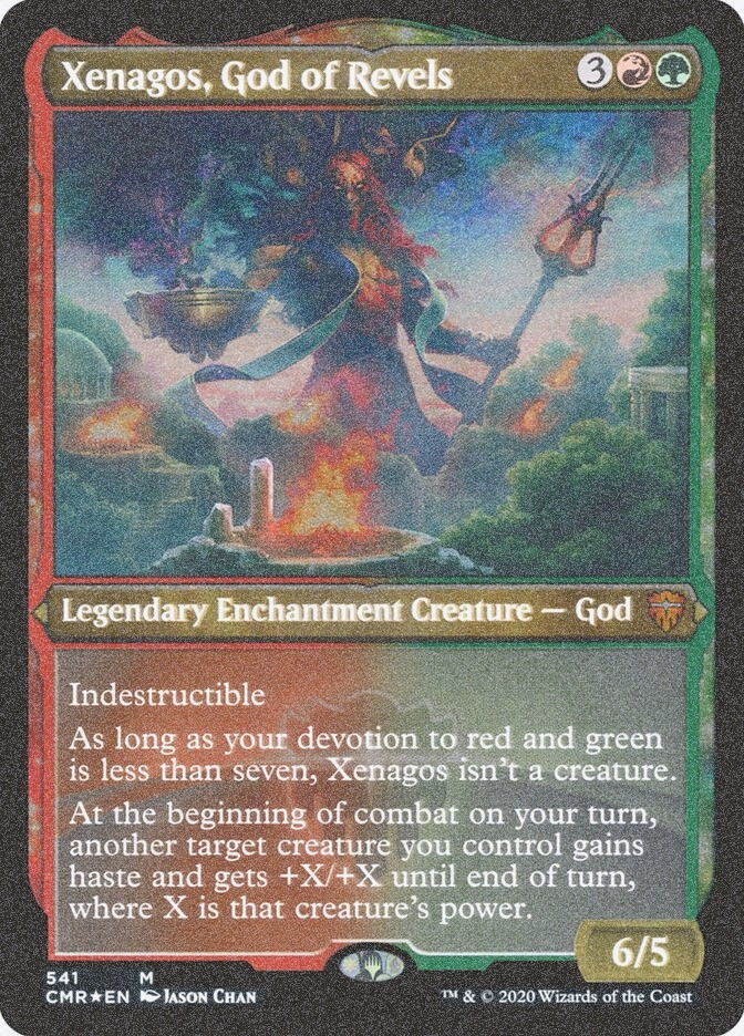 Xenagos, God of Revels (CMR) (541) / Foil Etched