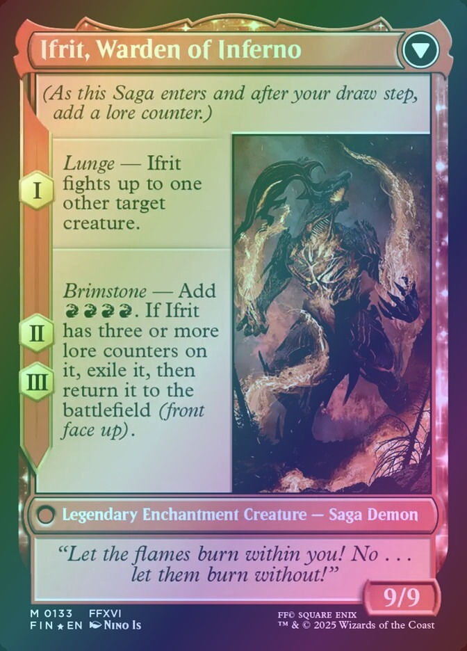 Clive, Ifrit's Dominant // Ifrit, Warden of Inferno (PFIN) (133s) / Foil — cara 2 de 2