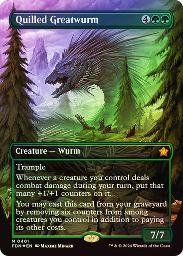 Quilled Greatwurm (FDN) (401) / Mana Foil / Borderless