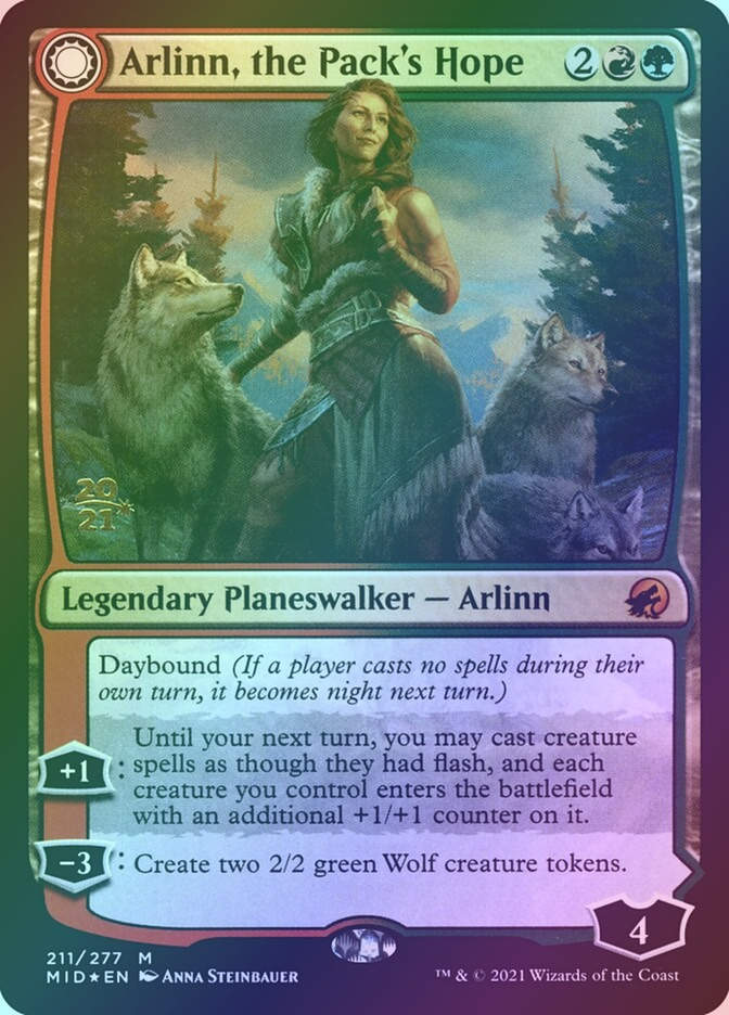 Arlinn, the Pack's Hope // Arlinn, the Moon's Fury (PMID) (211s) / Foil