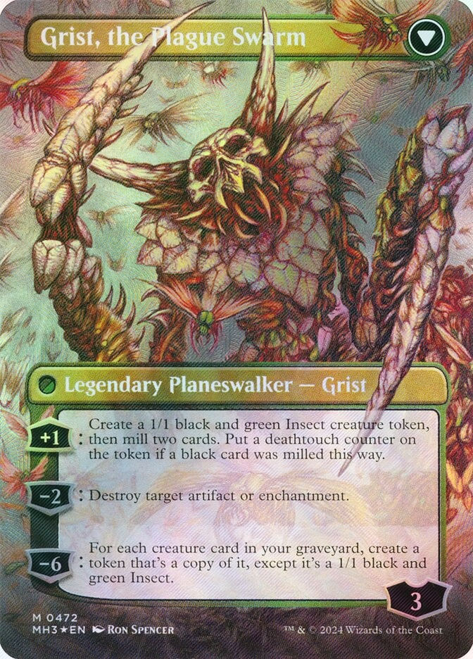 Grist, Voracious Larva // Grist (MH3) (472) / Borderless / Textured Foil — cara 2 de 2