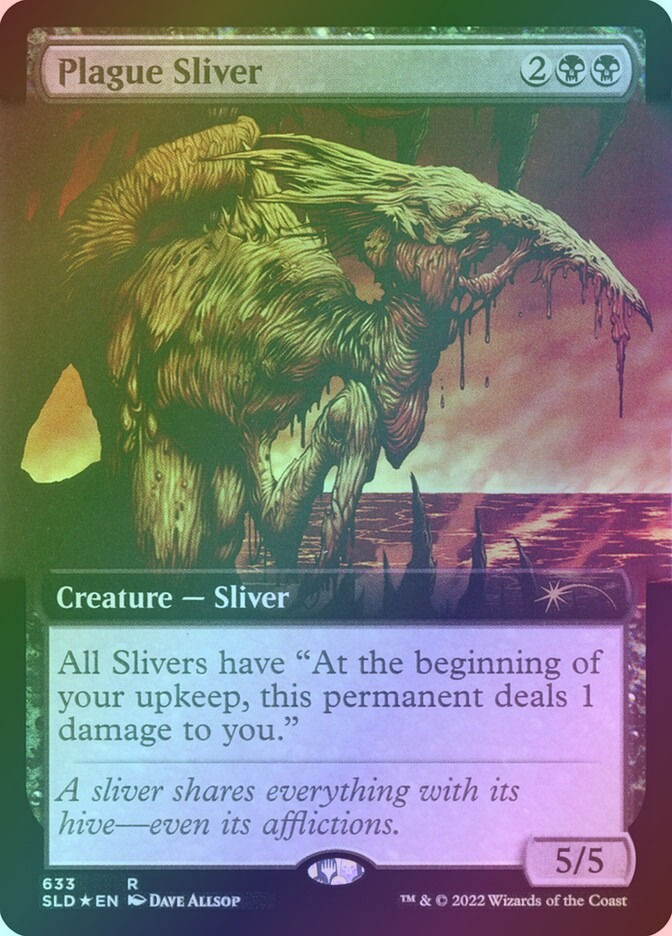 Plague Sliver (SLD) (633) / Extended Art / Foil