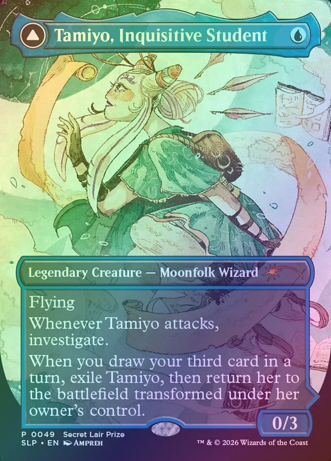 Tamiyo, Inquisitive Student // Tamiyo, Seasoned Scholar (SLP) (49) / Foil — cara 1 de 2