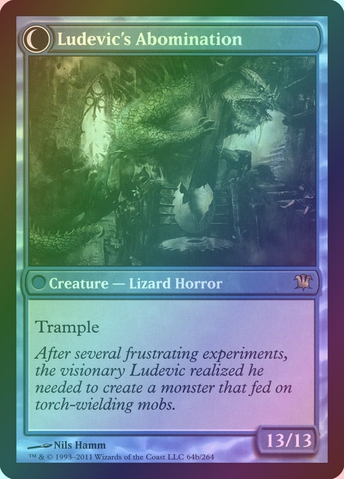 Ludevic's Test Subject // Ludevic's Abomination (ISD) (64) / Foil — cara 2 de 2
