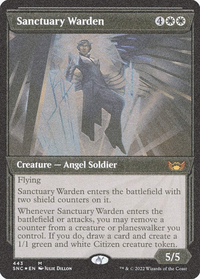 Sanctuary Warden (SNC) (443) / Showcase / Foil Etched