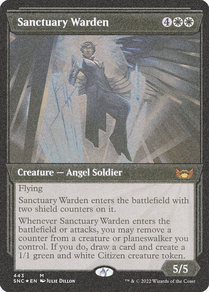Sanctuary Warden (SNC) (443) / Showcase / Foil Etched