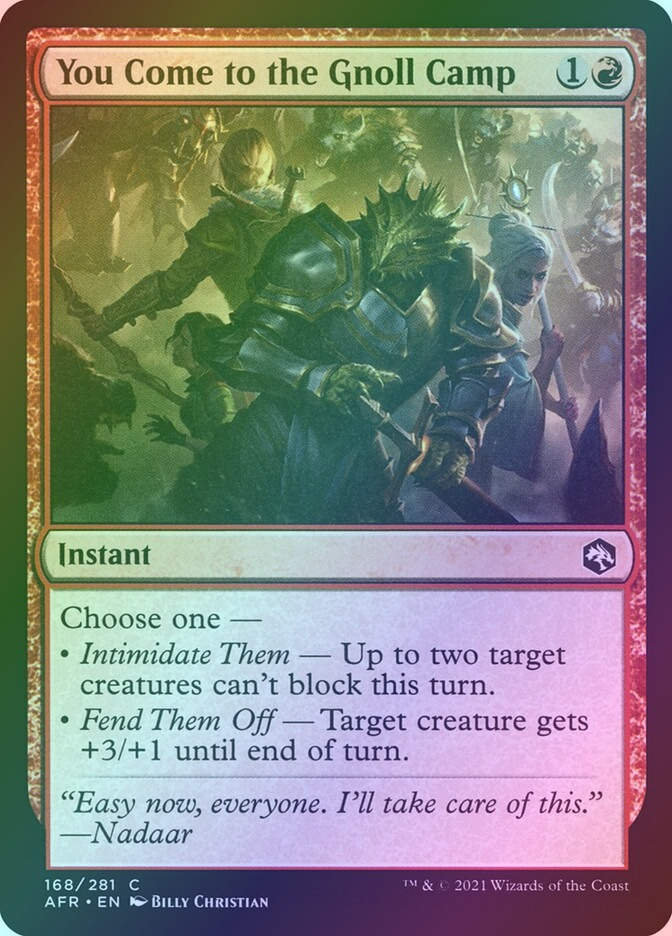 You Come to the Gnoll Camp (AFR) (168) / Foil