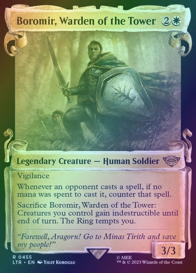 Boromir, Warden of the Tower (LTR) (455) / Showcase / Foil