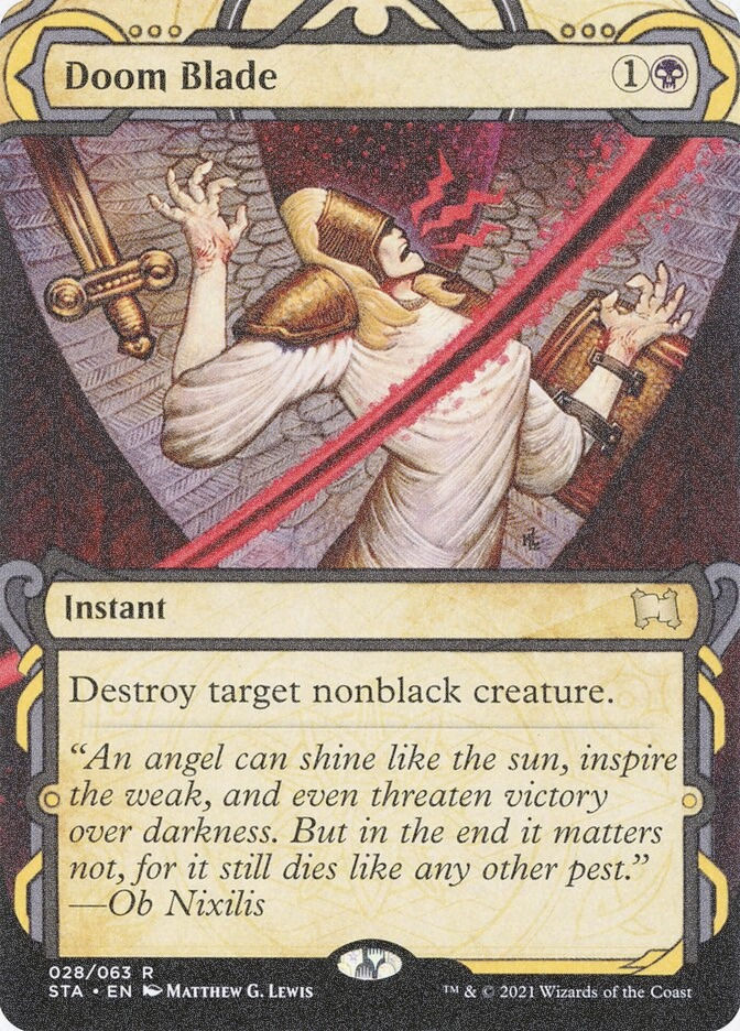 Doom Blade (STA) (28) / Borderless / Showcase / Foil Etched
