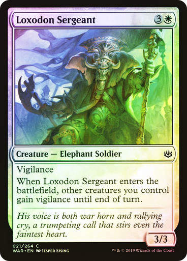 Loxodon Sergeant (WAR) (21) / Foil