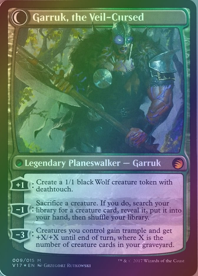 Garruk Relentless // Garruk, the Veil-Cursed (V17) (9) / Foil — cara 2 de 2