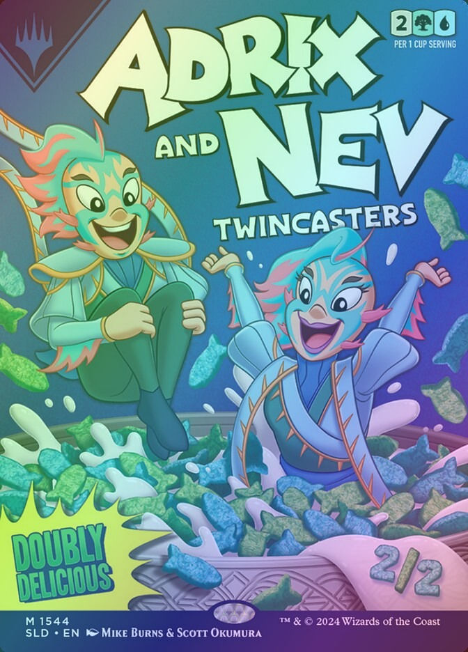 Adrix and Nev, Twincasters (SLD) (1544) / Borderless / Foil — cara 1 de 2
