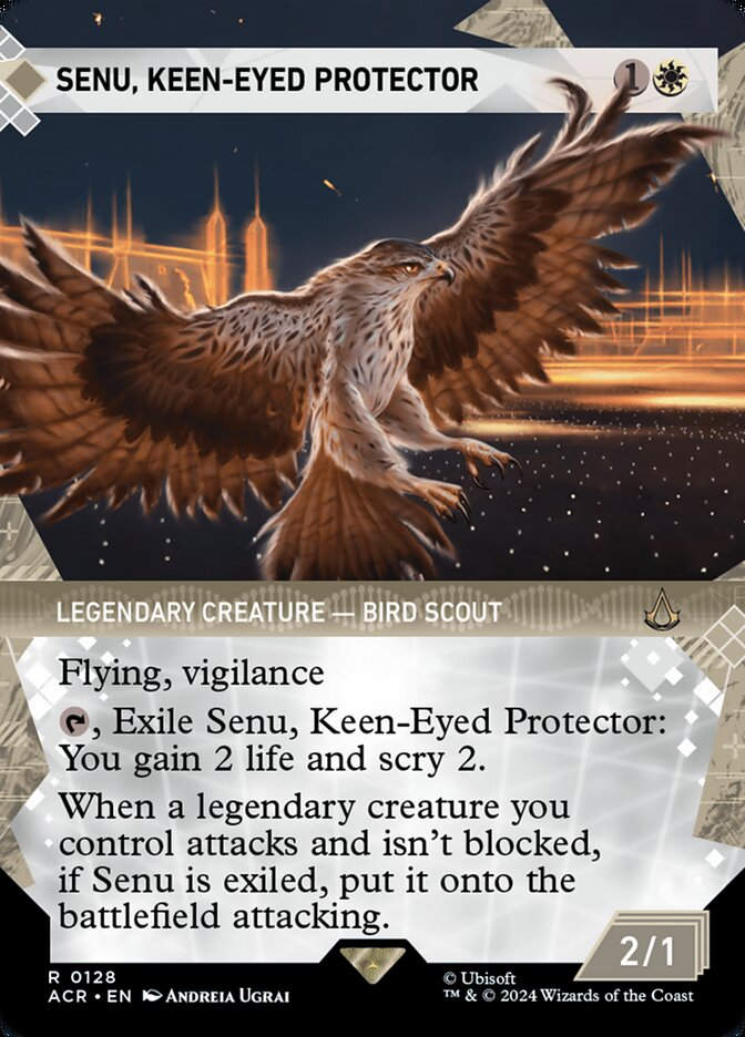 Senu, Keen-Eyed Protector (ACR) (128) / Borderless / Showcase