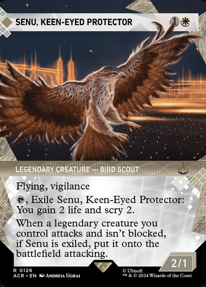 Senu, Keen-Eyed Protector (ACR) (128) / Borderless / Showcase
