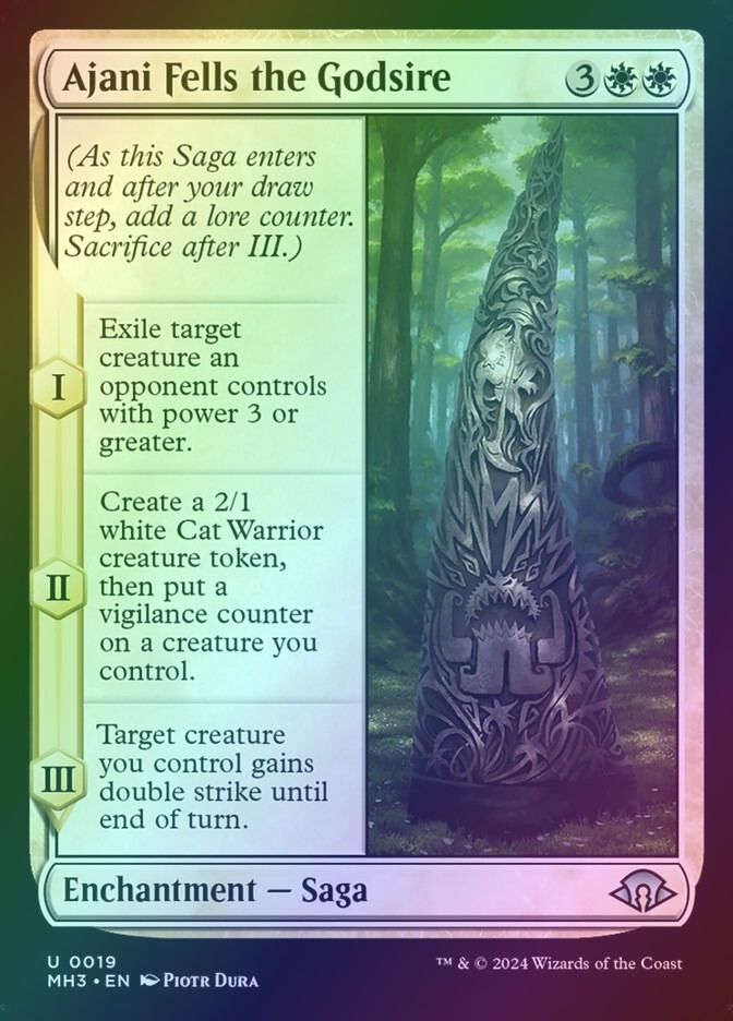Ajani Fells the Godsire (MH3) (19) / Foil