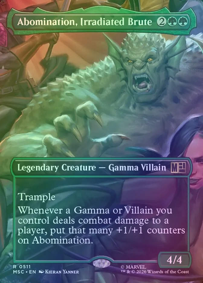 Abomination, Irradiated Brute (MSC) (511) / Borderless / Foil