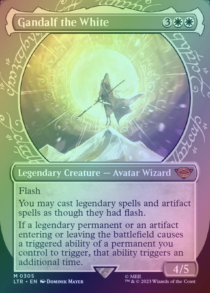 Gandalf the White (LTR) (305) / Borderless / Showcase / Foil