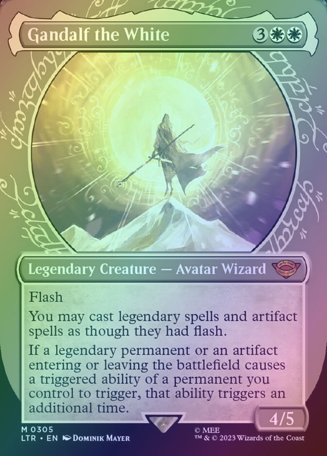 Gandalf the White (LTR) (305) / Borderless / Showcase / Foil