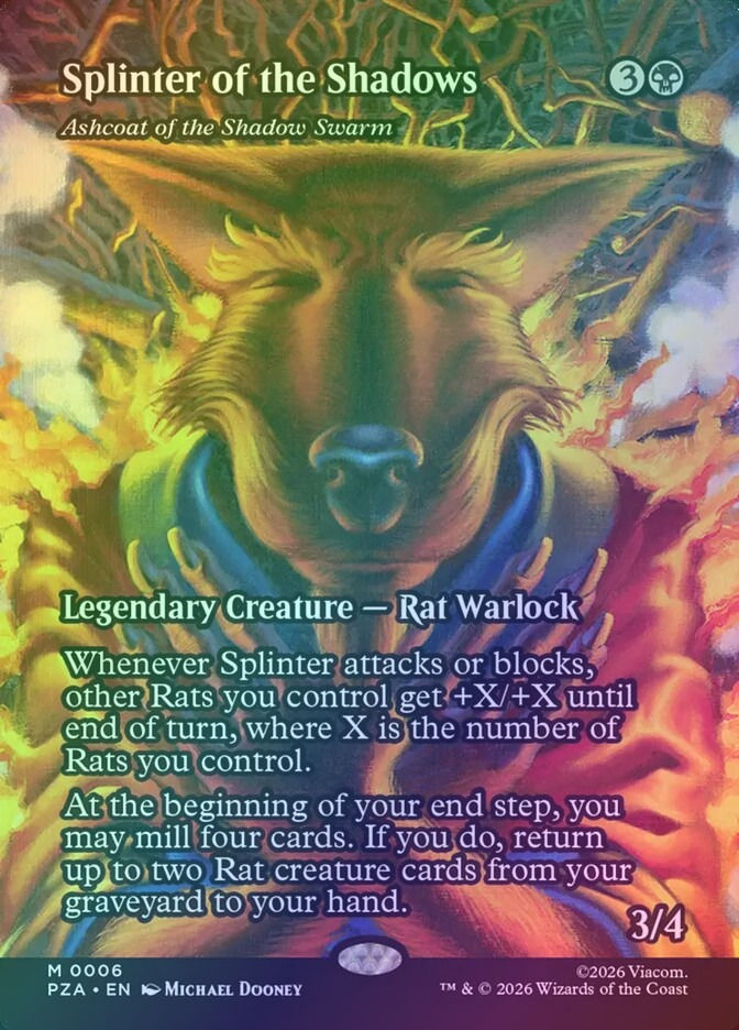 Ashcoat of the Shadow Swarm (PZA) (6) / Borderless / Foil