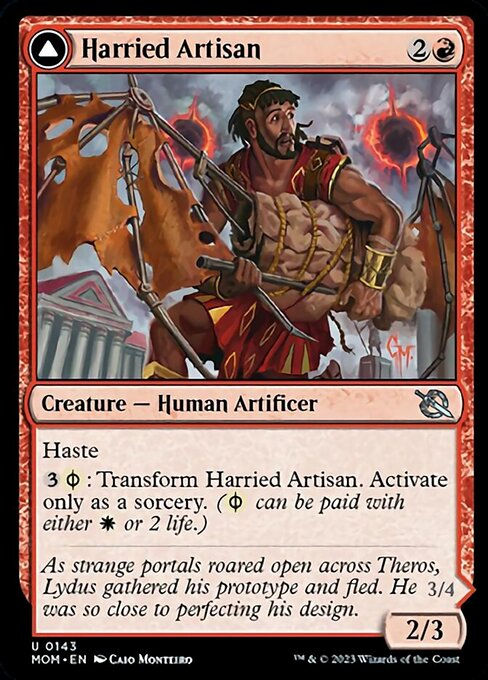 Harried Artisan // Phyrexian Skyflayer (mom) — cara 1 de 2