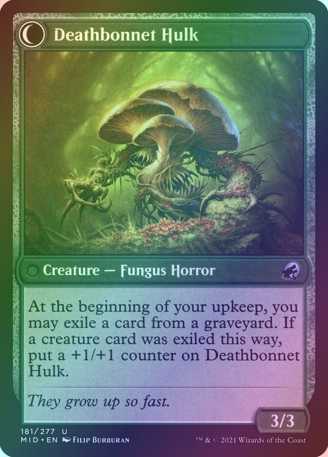 Deathbonnet Sprout // Deathbonnet Hulk (MID) (181) / Foil — cara 2 de 2