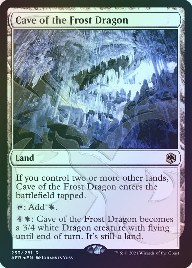 Cave of the Frost Dragon (PAFR) (253a) / Embossed Foil