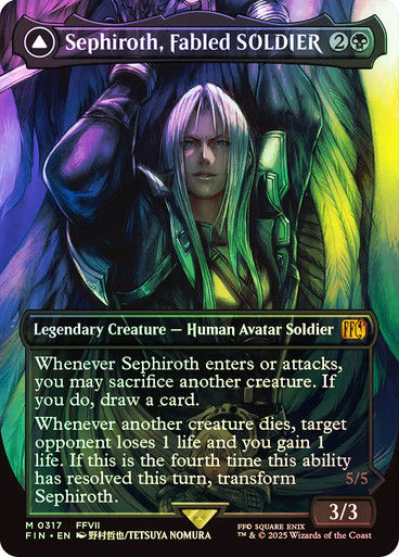 Sephiroth, Fabled SOLDIER // (FIN) (317) / Borderless / Foil