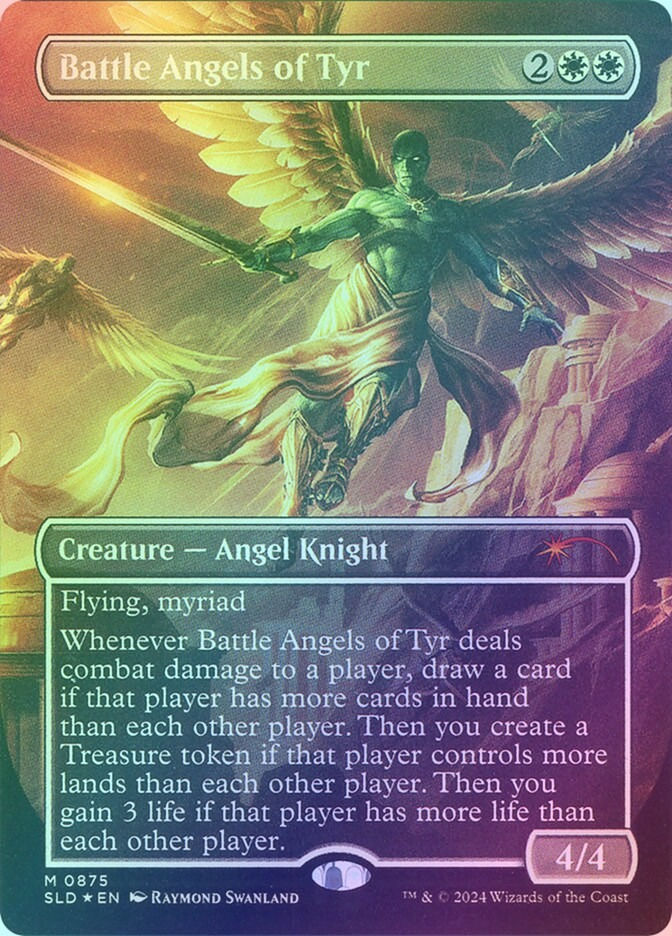 Battle Angels of Tyr (SLD) (875) / Borderless / Rainbow Foil