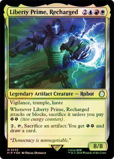 Liberty Prime, Recharged (pip) (533) / Surge Foil