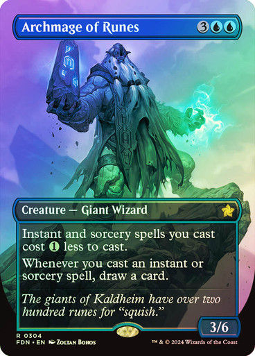 Archmage of Runes (FDN) (304) / Foil / Borderless