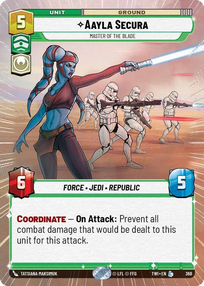 Aayla Secura - Master of the Blade (Hyperspace) (TWI) (368) / Foil