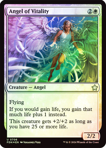 Angel of Vitality (FDN) (706) / Foil (Starter)