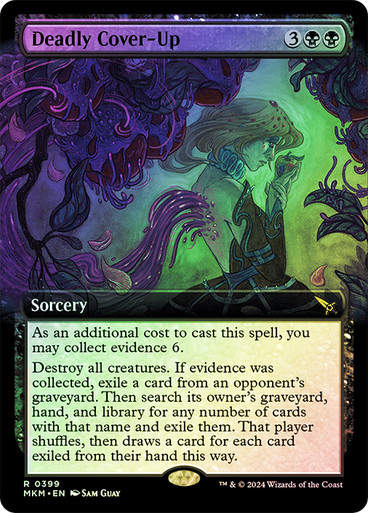 Deadly Cover-Up (mkm) (399) / Extended Art Foil