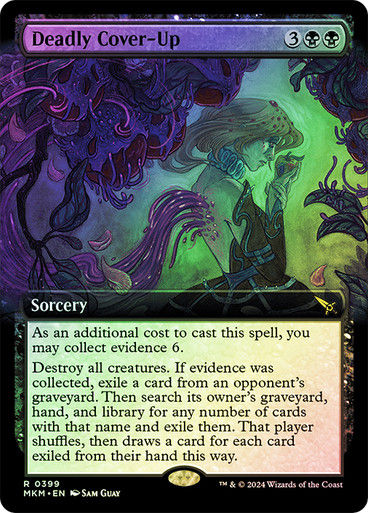 Deadly Cover-Up (mkm) (399) / Extended Art Foil
