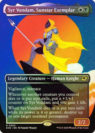 Syr Vondam, Sunstar Exemplar (EOE) (302) / Borderless / Foil