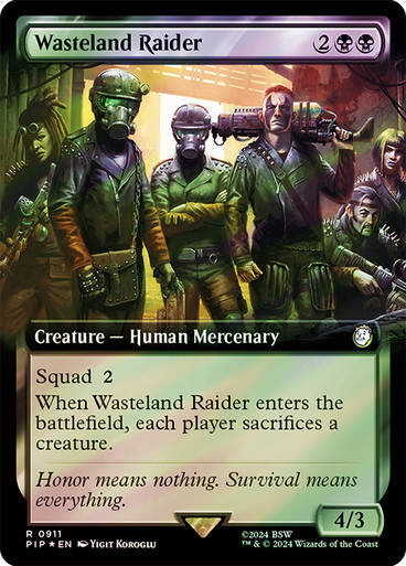 Wasteland Raider (pip) (911) / Extended Surge Foil