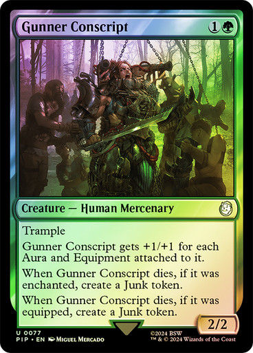 Gunner Conscript (pip) (77) / Foil