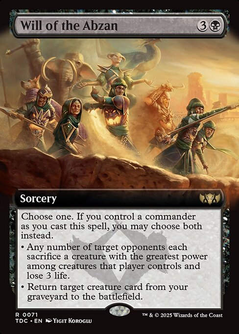 Will of the Abzan (TDC) (71) / Extended Art