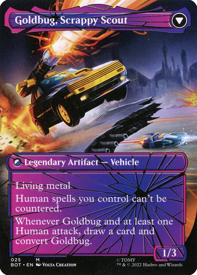 Goldbug, Humanity's Ally // Goldbug, Scrappy Scout (BOT) (25) — cara 2 de 2