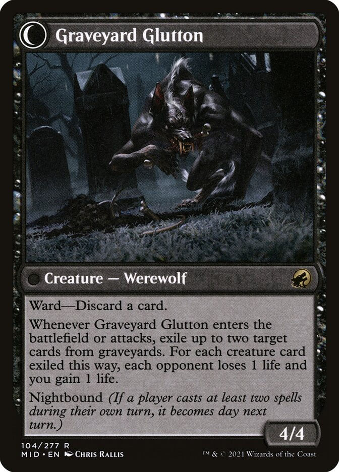 Graveyard Trespasser // Graveyard Glutton (MID) (104) — cara 2 de 2