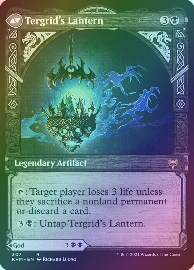 Tergrid, God of Fright // Tergrid's Lantern (KHM) (307) / Showcase / Foil — cara 2 de 2