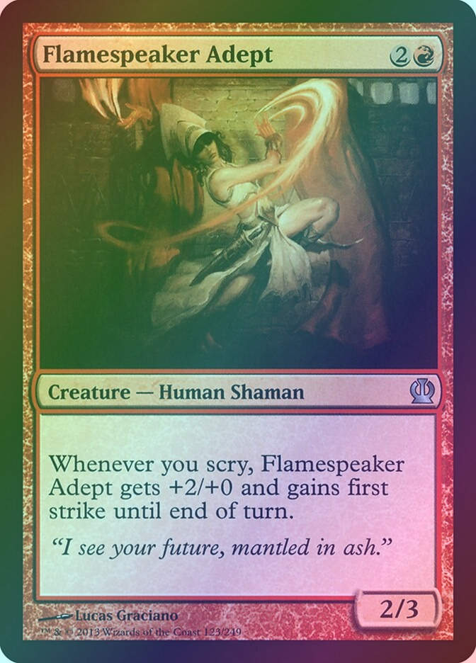Flamespeaker Adept (THS) (123) / Foil